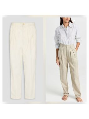 Women's Pleated Cream Pants by Alex Mill